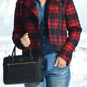 Kate Spade New York Perri Lane Delaney Bubbles Pebble Leather Black Handbag